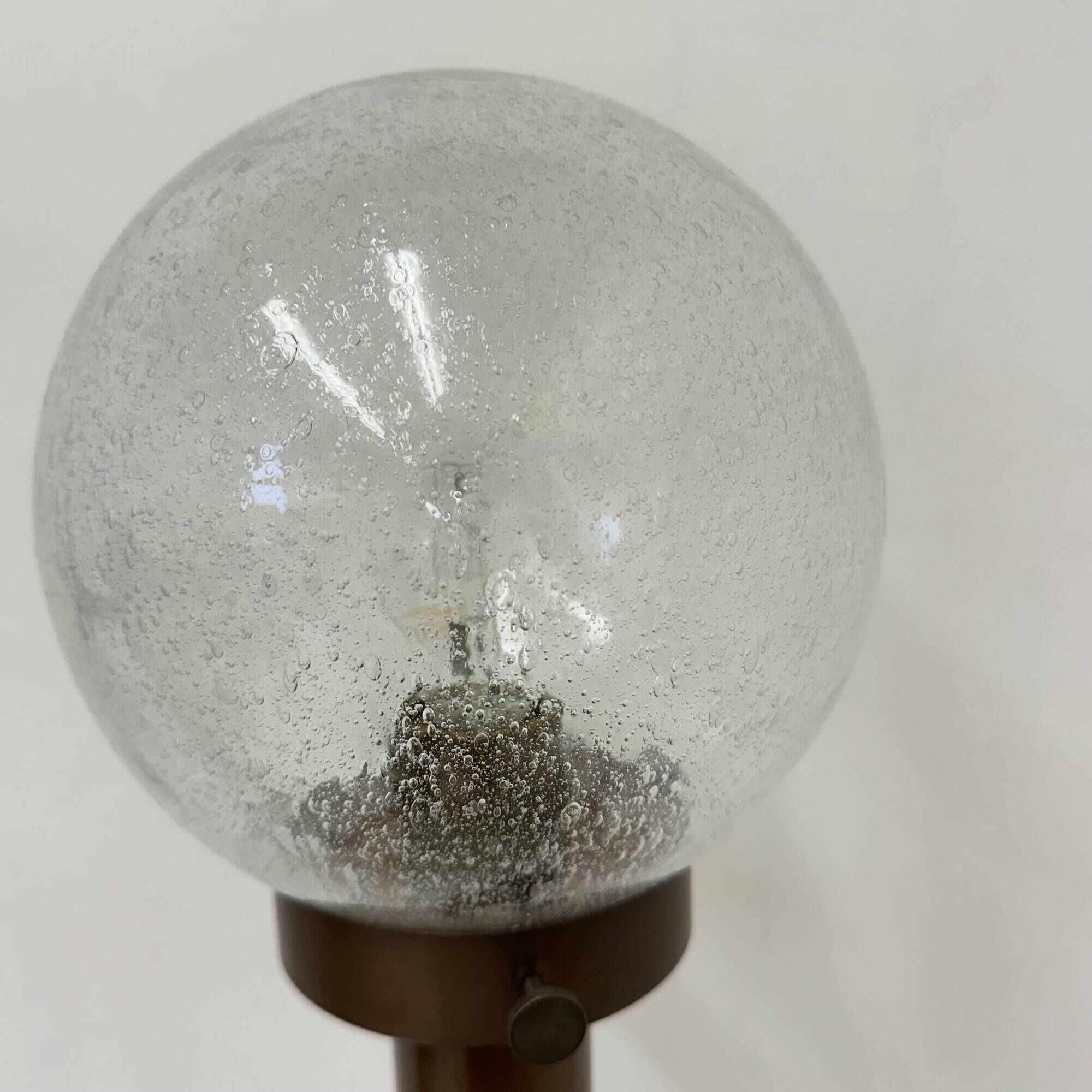 Set of 2 globe glass wall lamps sconces by Lisa Pape Sweden , 1970s