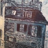 Benoit gebelin (born in 1913) oil on canvas signed and dated 1965, paris at night