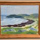Original Swedish Oil on Panel – “Coastal Landscape” by Curt Rydell – Signed – Vintage & Framed – 33 × 40 cm (13" × 15.7")