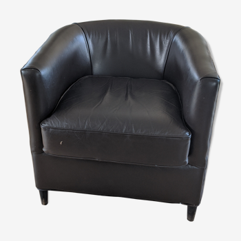 Leather club chair