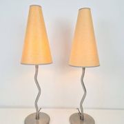 Lampes de table vintage Squiggle Antimon Zigzag d'Ikea, années 1990, ensemble de 2