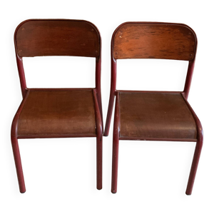 Chaises écolier vintage