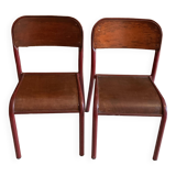 Chaises écolier vintage