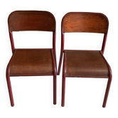 Chaises écolier vintage