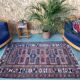Vintage Karacah Rug 182x114 cm, medium, Tribal oriental Carpet  Red Navy Blue