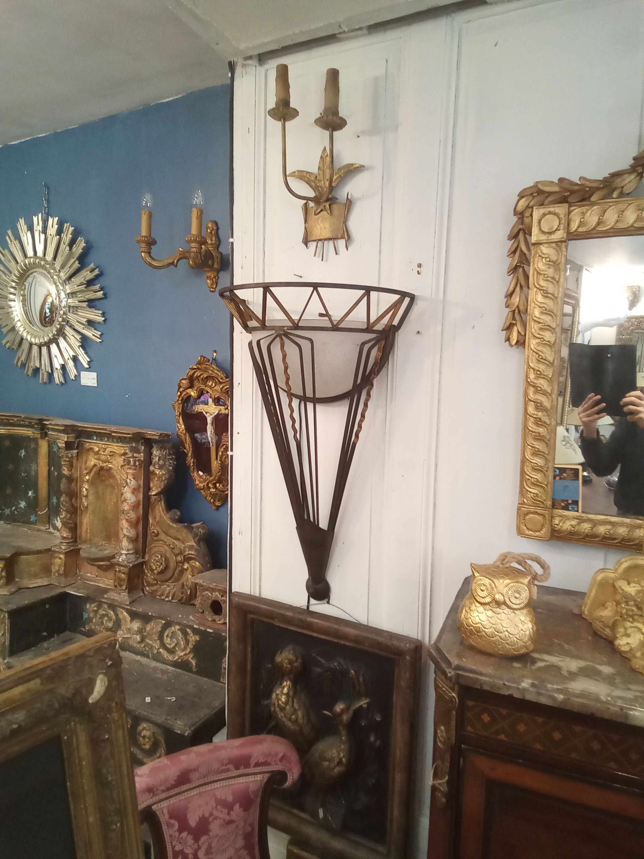 Art Deco wall lamp, 70X44cm