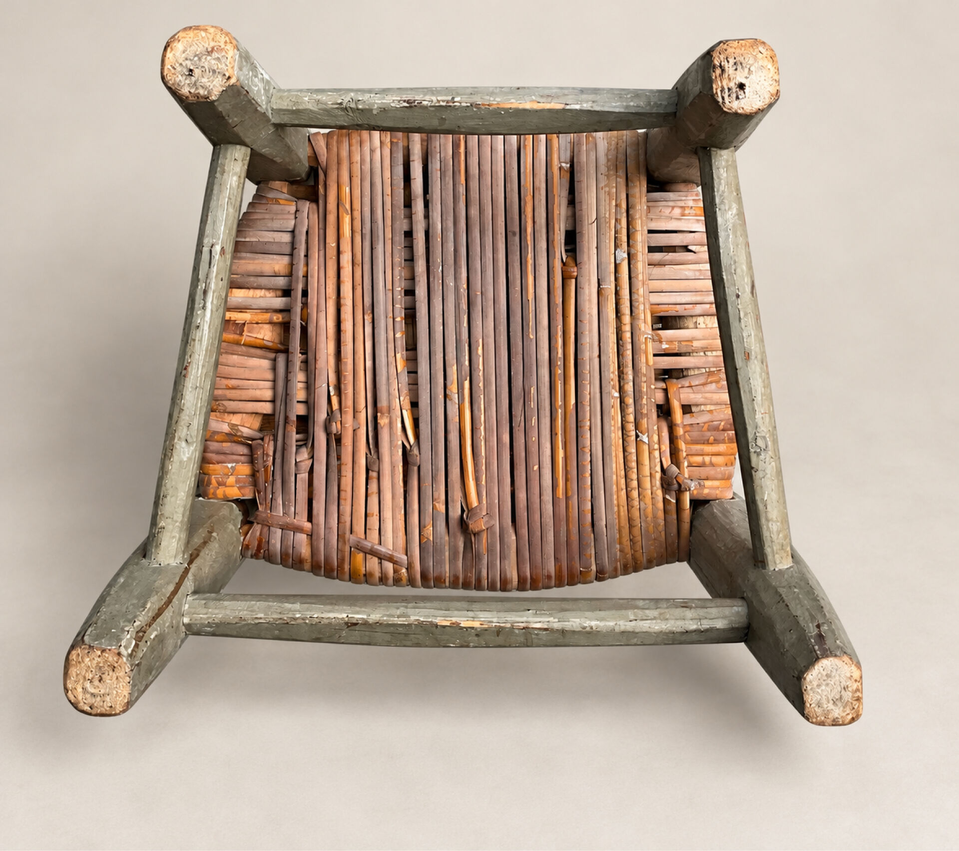 Small antique polychrome children's chair – French folk art