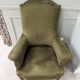 Green velvet tub chair