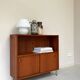 Vintage wooden cabinet with sliding doors