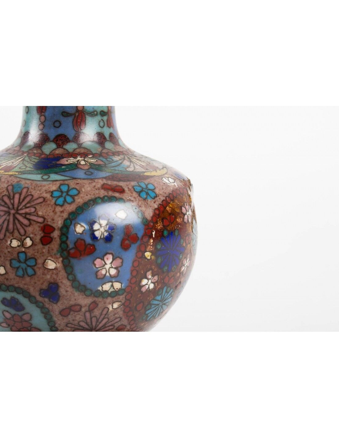 Pair of cloisonné bronze vases, china, xixth century