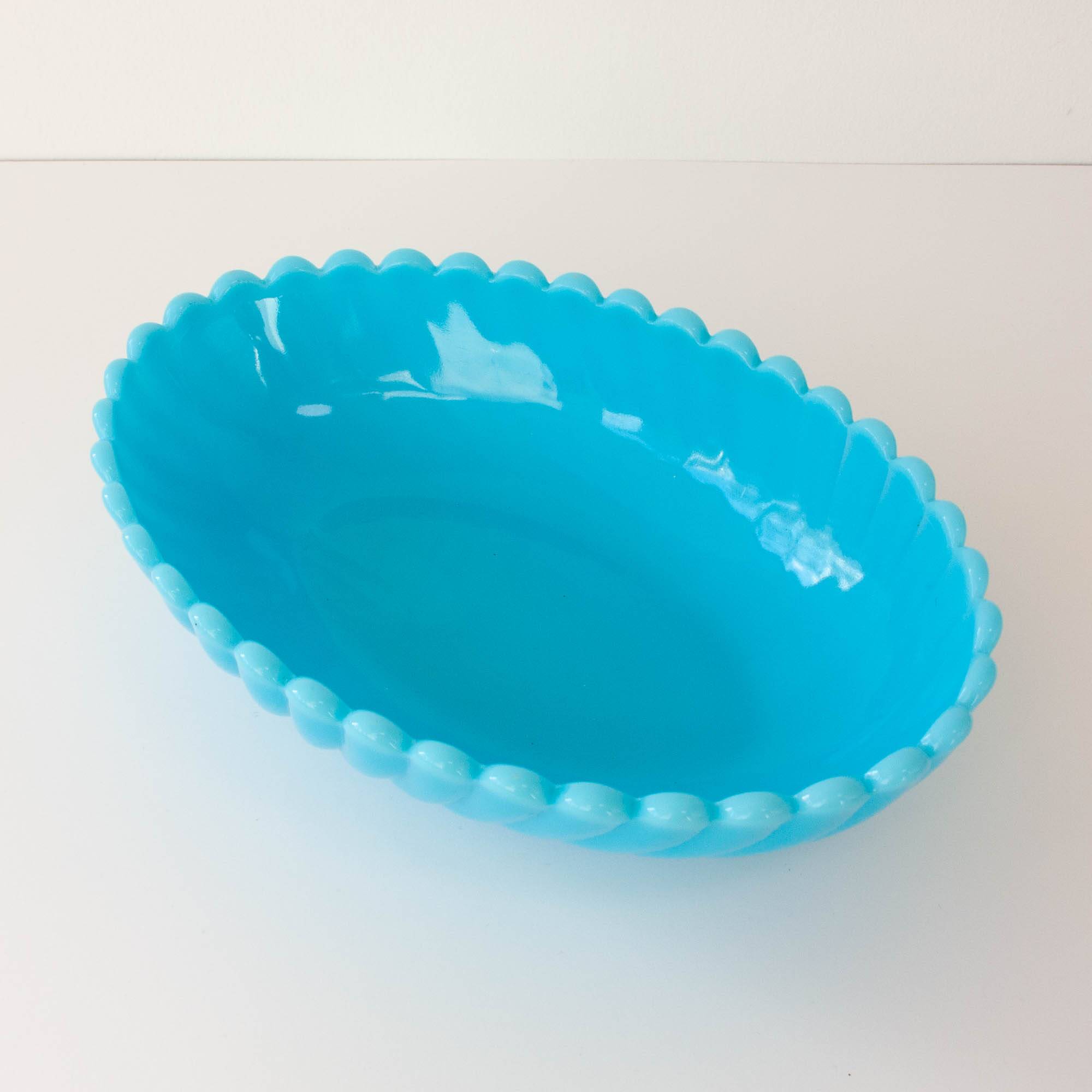 1940s Art Deco Portuguese Glass Bowl by IVIMA