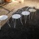 Set of 4 iron garden chairs