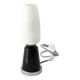 Black and white ceramic and glass lamp