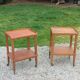 Pair of vintage 50s oak side tables