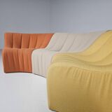 Kwok Hoi Chan "Chromatic" modular sofa in orange, yellow and cream.