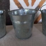 Set of 3 zinc buckets