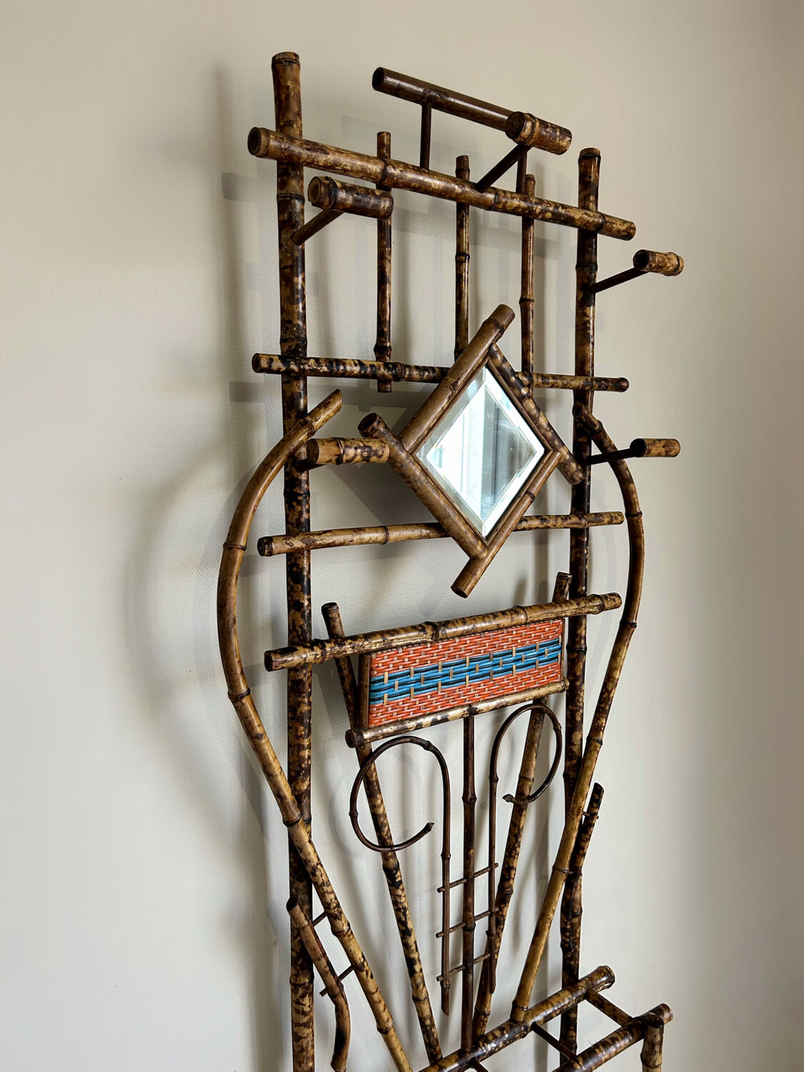 1930s bamboo coat rack
