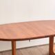 Grande table à manger scandinave vintage en teck massif, Danemark, 1970
