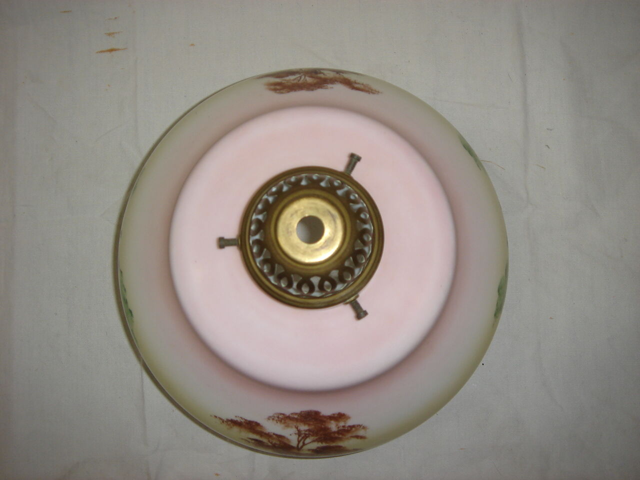 Hand-painted opaline lampshade