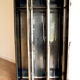 Industrial metal locker room patinated rounded corners