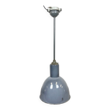 Industrial grey enamel ceiling lamp from Elektrosvit, 1950s
