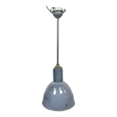 Industrial grey enamel ceiling lamp from Elektrosvit, 1950s