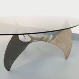 Vintage Propeller coffee table by Knut Hesterberg in steel and glass.