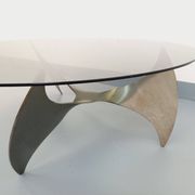 Table basse hélice vintage Propeller de Knut Hesterberg en acier et verre