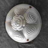 LUSTRE SUSPENSION with BELLE VASQUE in VERRE frosted ART DECO