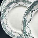 Set of 6 old earthenware plates Moulin des Loups & Hamage – Provence model – Terre de Fer