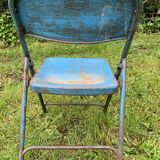 Folding metal chairs