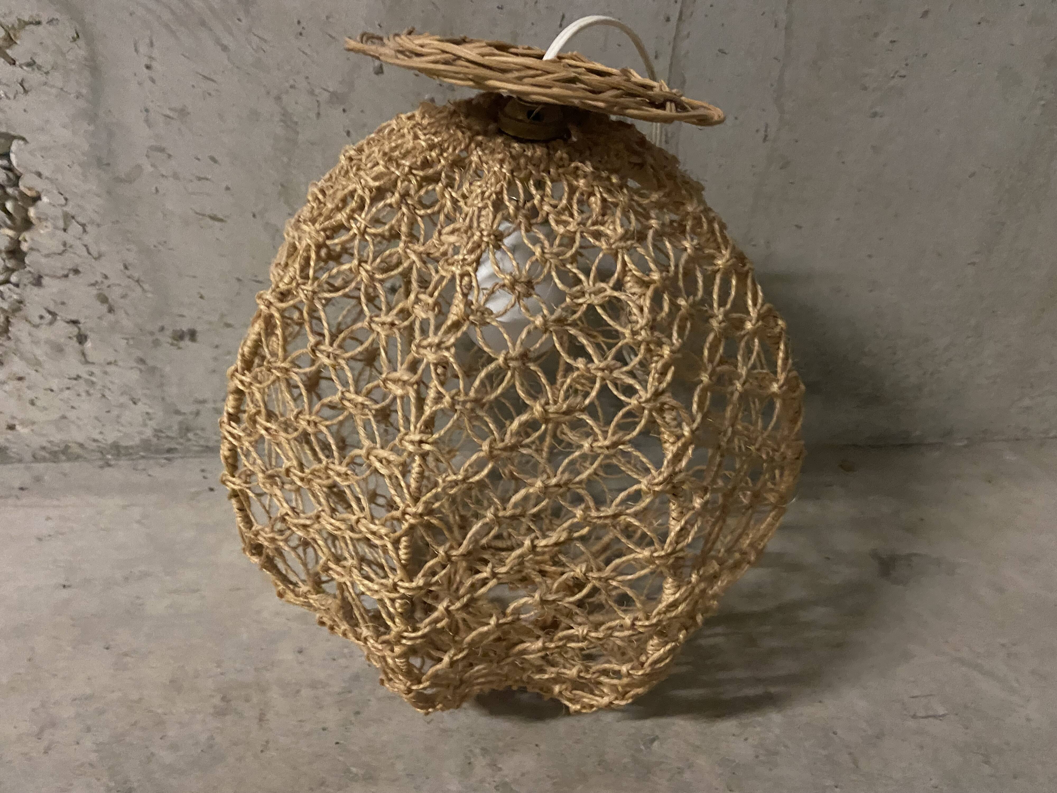 60s rope hanging lamp