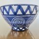 Pair of bowls by Robert Picault, La Roue Vallauris, very rare in blue and white.