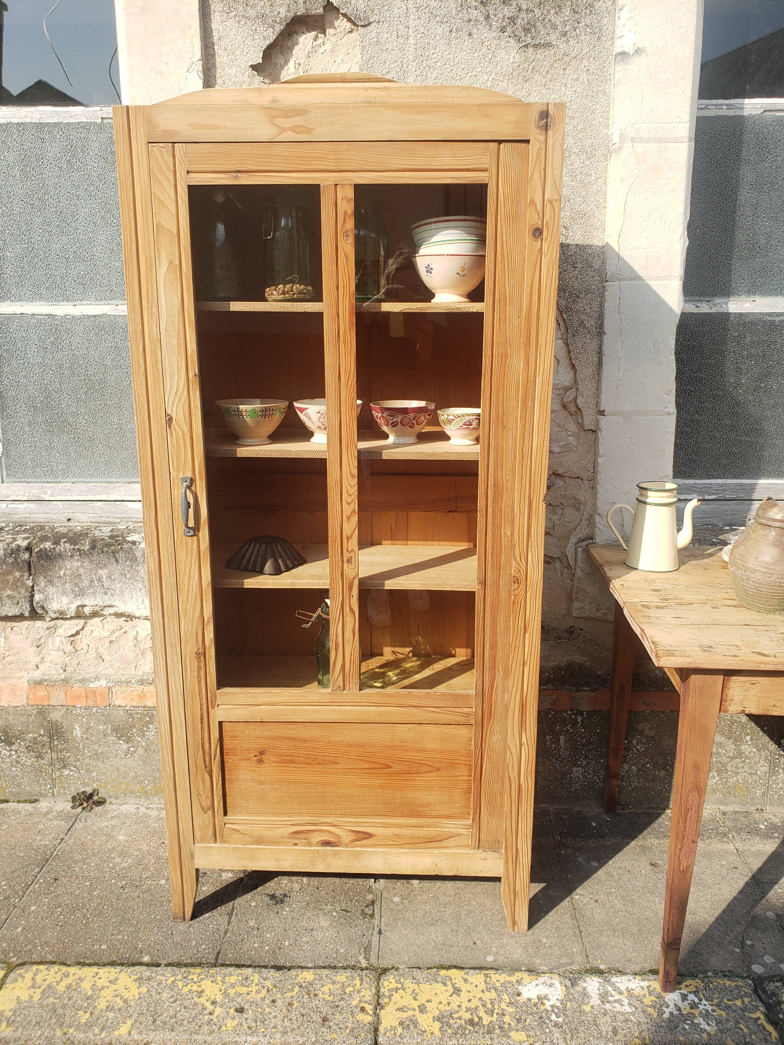 Parisian cabinet glazed raw wood