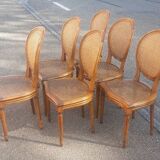 Lot de 6 chaises médaillons de style Louis XVI