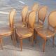 Set of 6 Louis XVI style medallion chairs