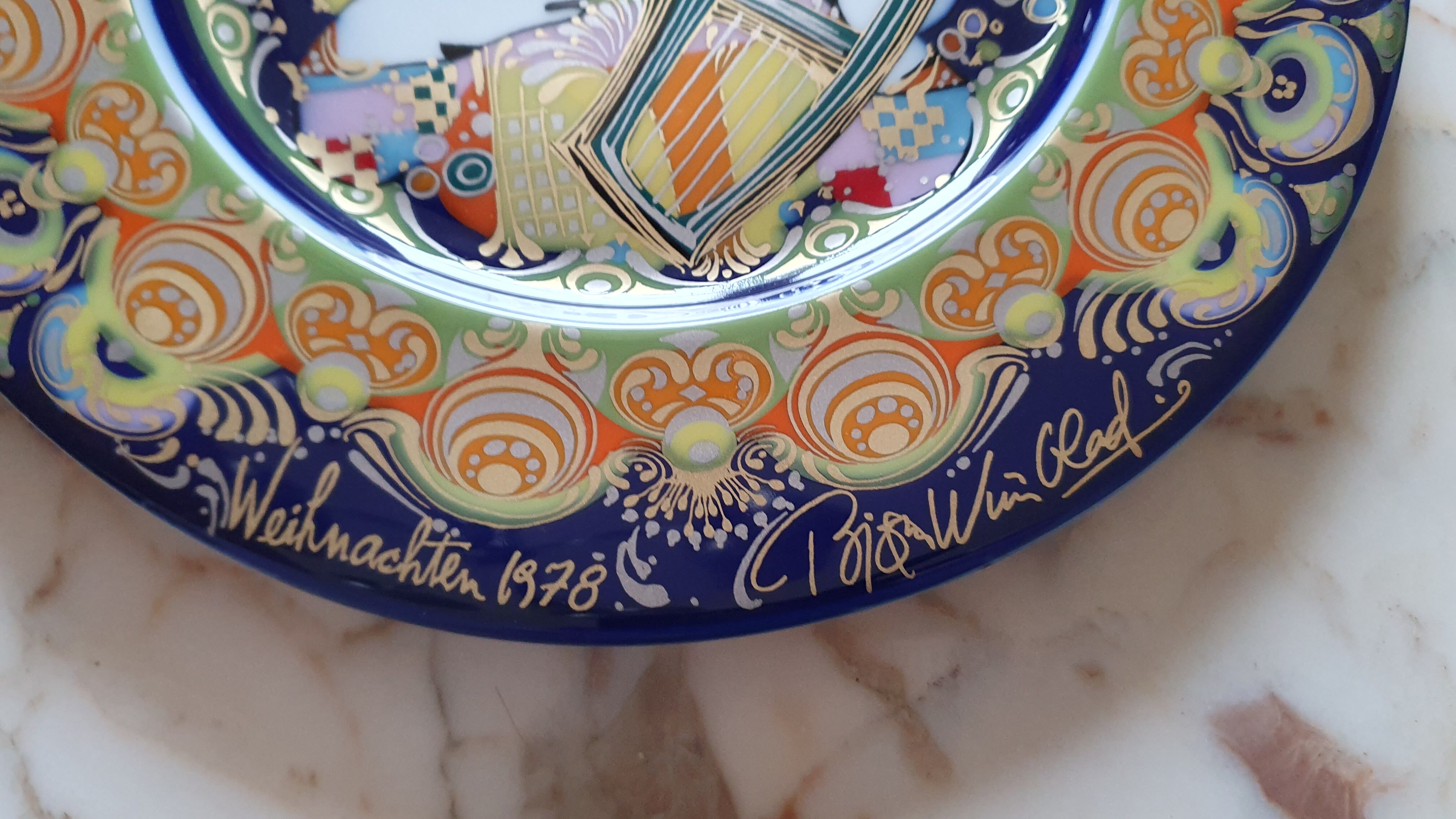 Decorative plate Rosenthal design Bjorn Wiinblad 1978