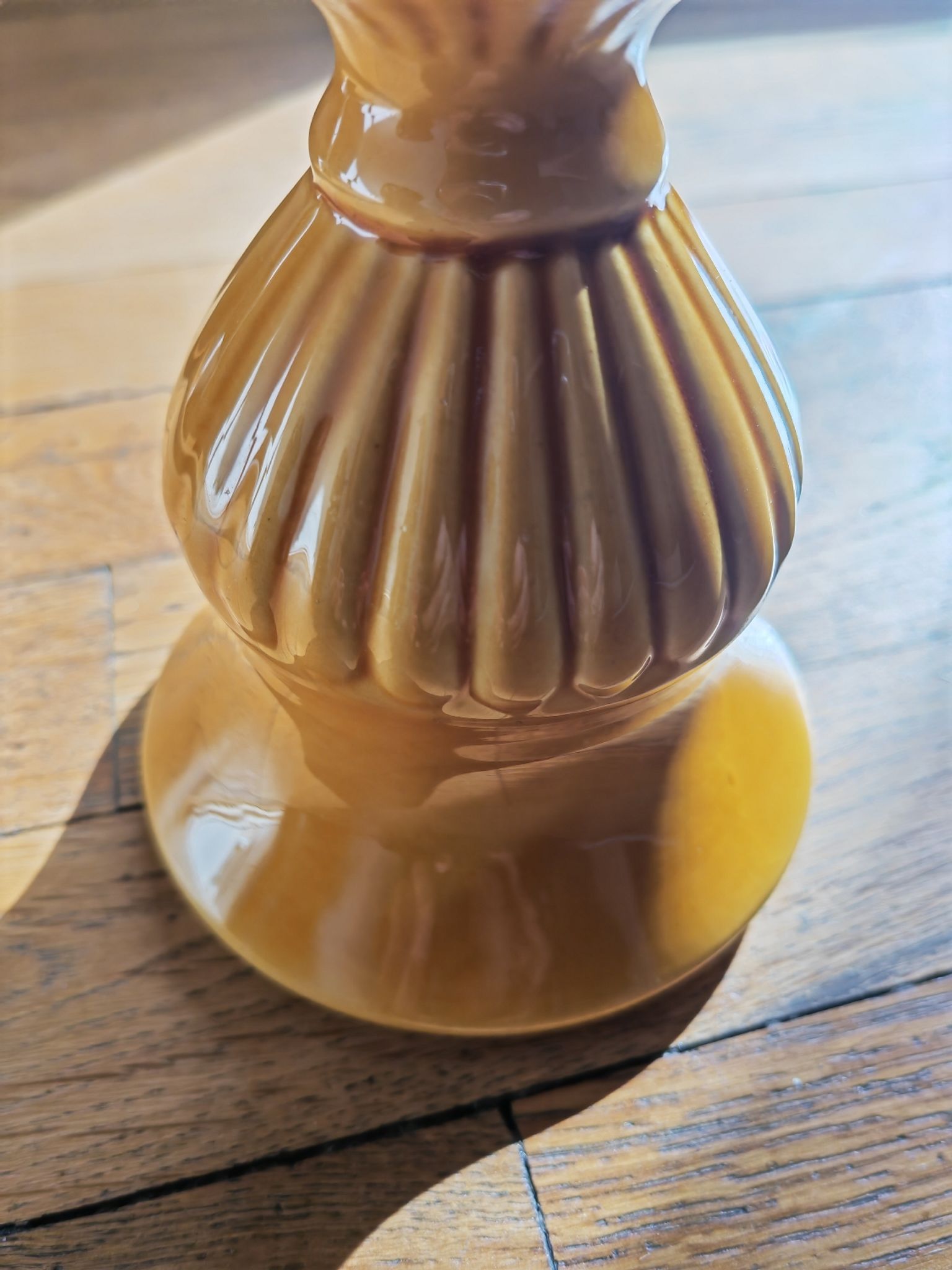 Vase medicis jaune moutarde