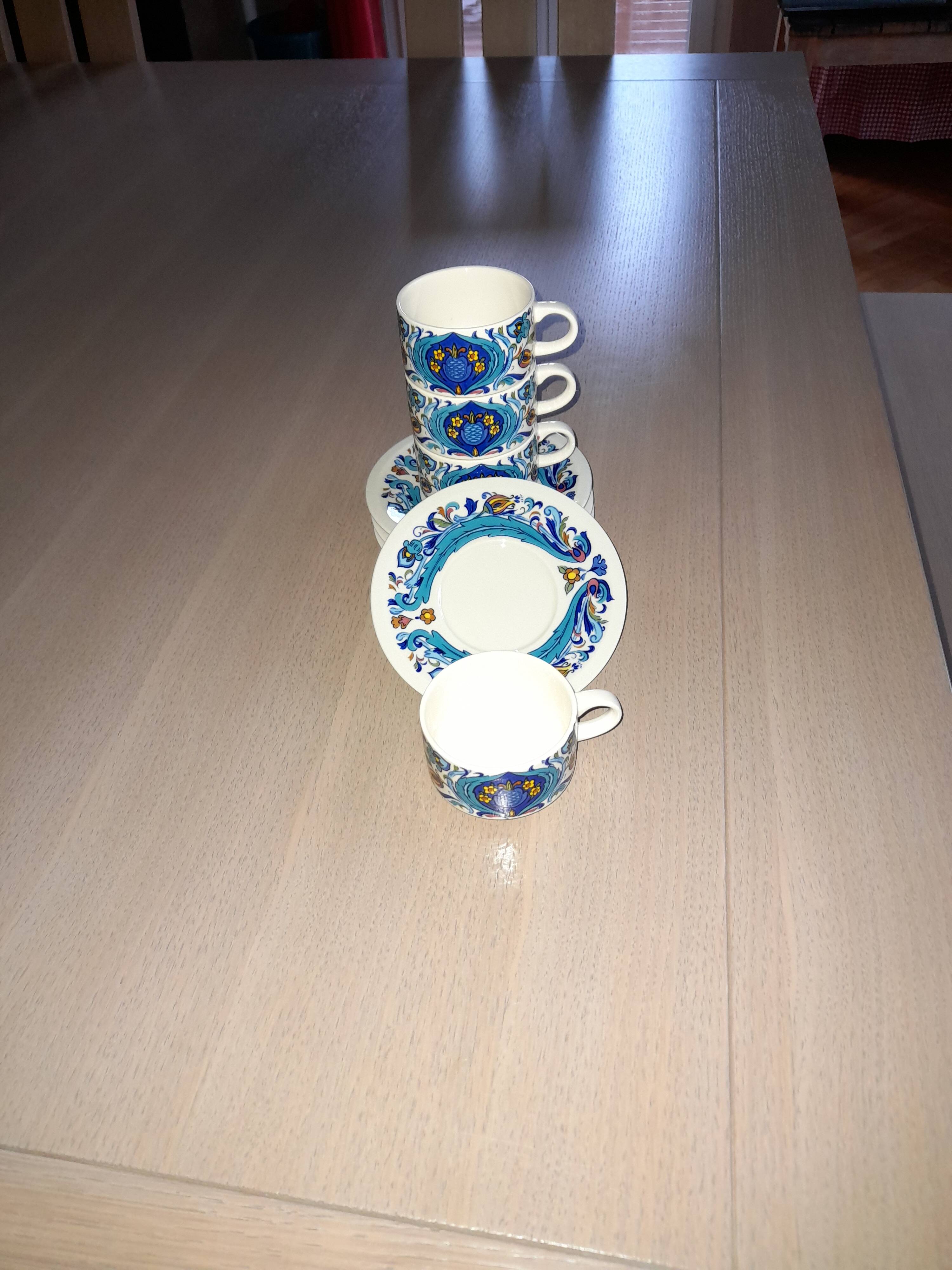 Set of coffee cups with saucers Villeroy and Boch Izmir Vitro-Porcelain