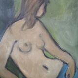 Oil on female nude canvas