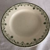 Dish on piedouche earthenware, vintage BHV crockery