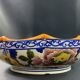 Deep dish, centerpiece, melonnière bowl in Gien earthenware, Peonies decor