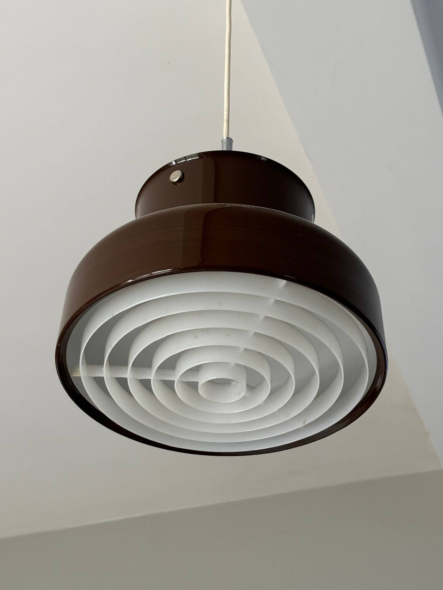 Bumling brown pendant light - Sweden 70s