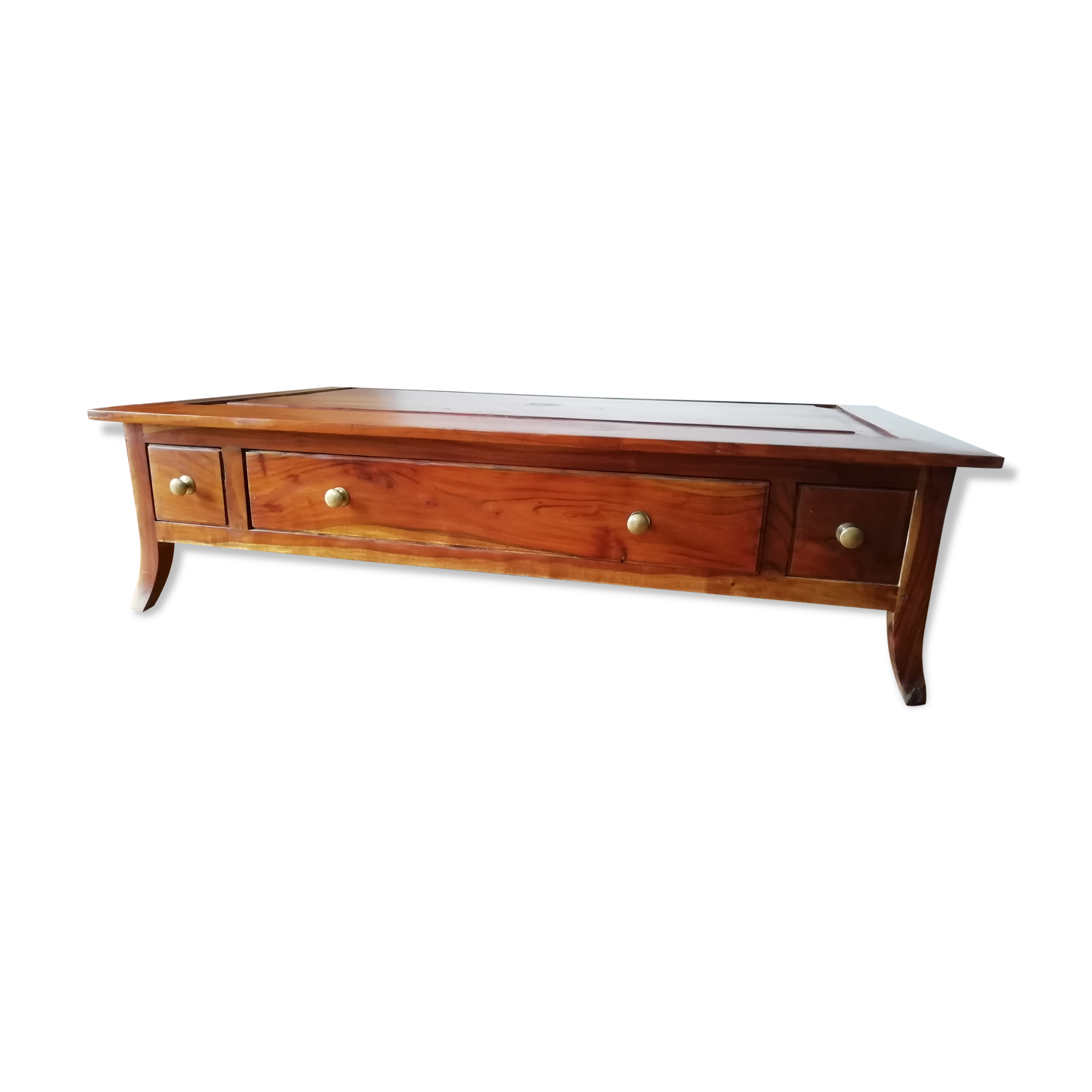 Table basse ''bois et chiffons''