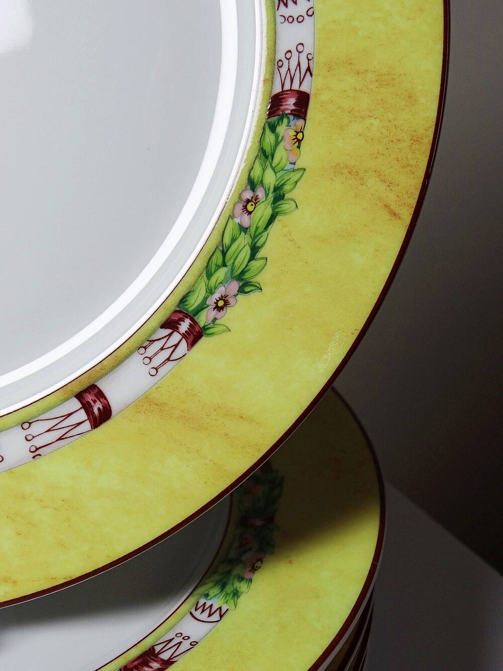 6 dessert plates Jean-Louis Coquet Limoges Terre de Sienne vintage