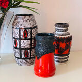 West Germany vintage vase set