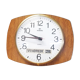 Vintage clock - Vedette france - date- formica- bulging glass- 1960's