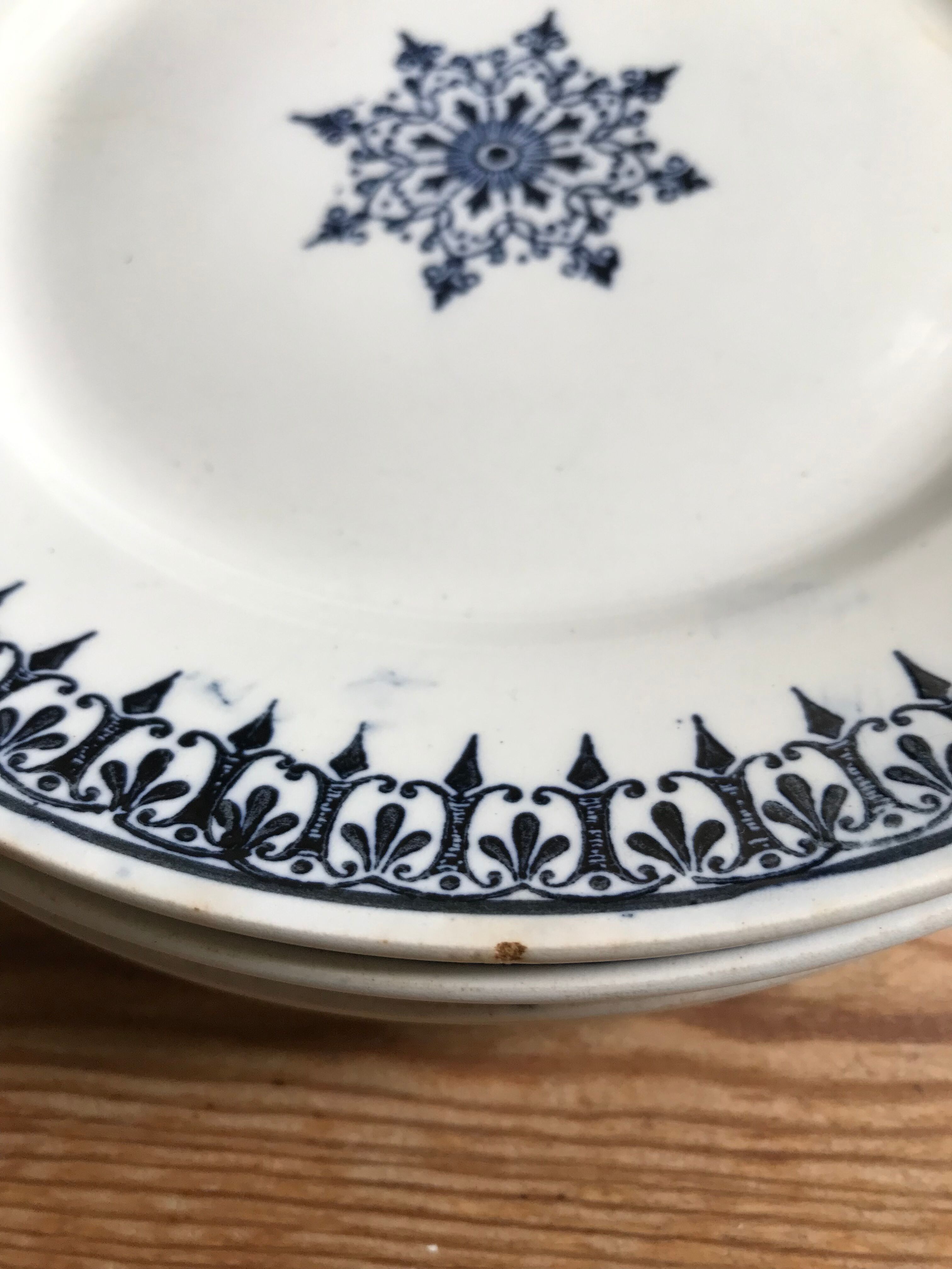 Series of 6 vintage flat plates from st amand "primax"