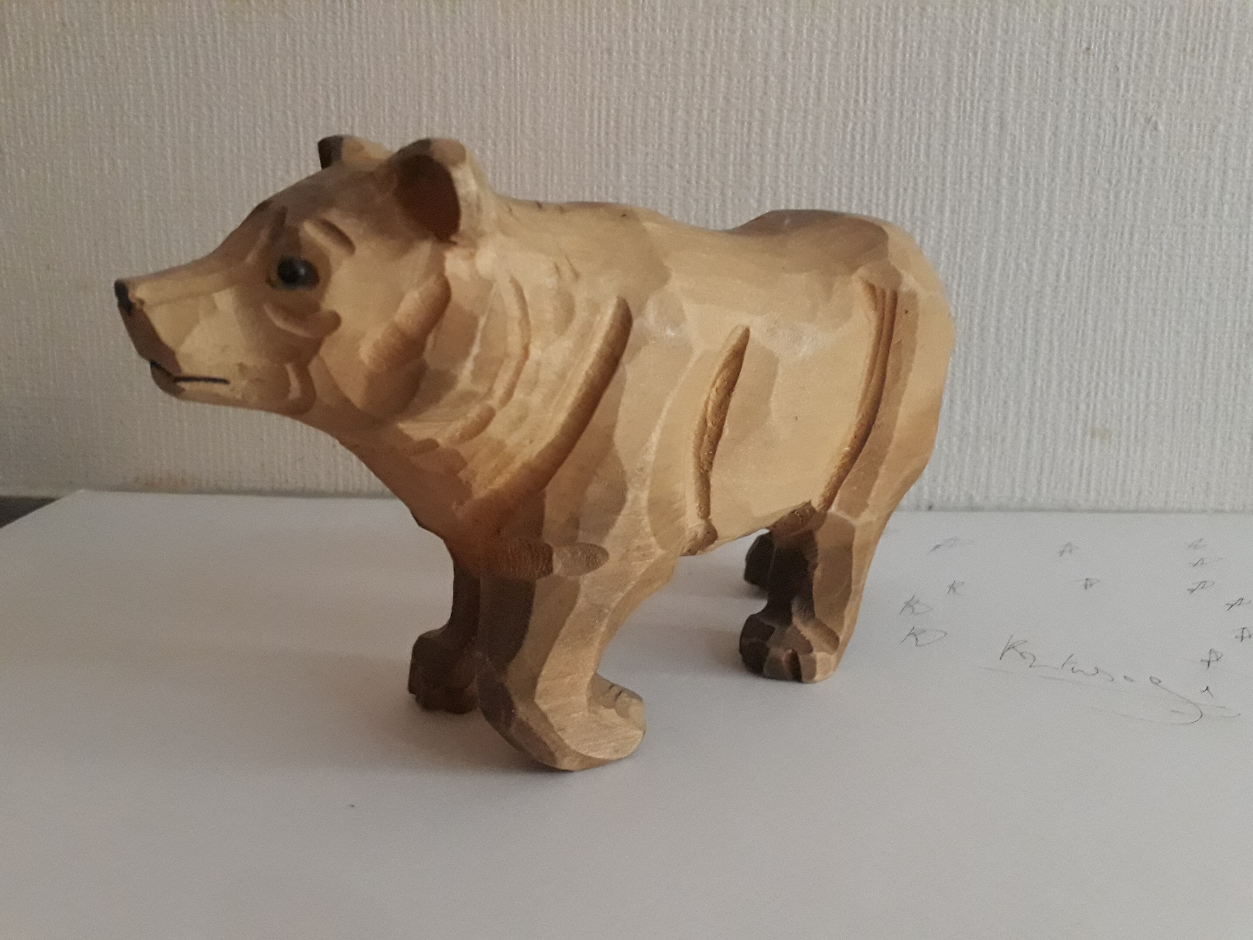 Carved wooden bear