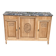 Art Deco buffet renovated in solid oak and breccia marble from the 1930s.